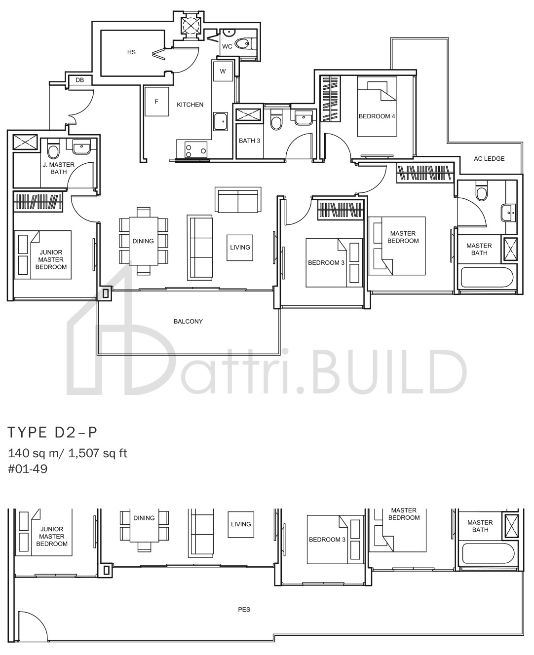 THE GLADES D2-P floorplan (watermarked)