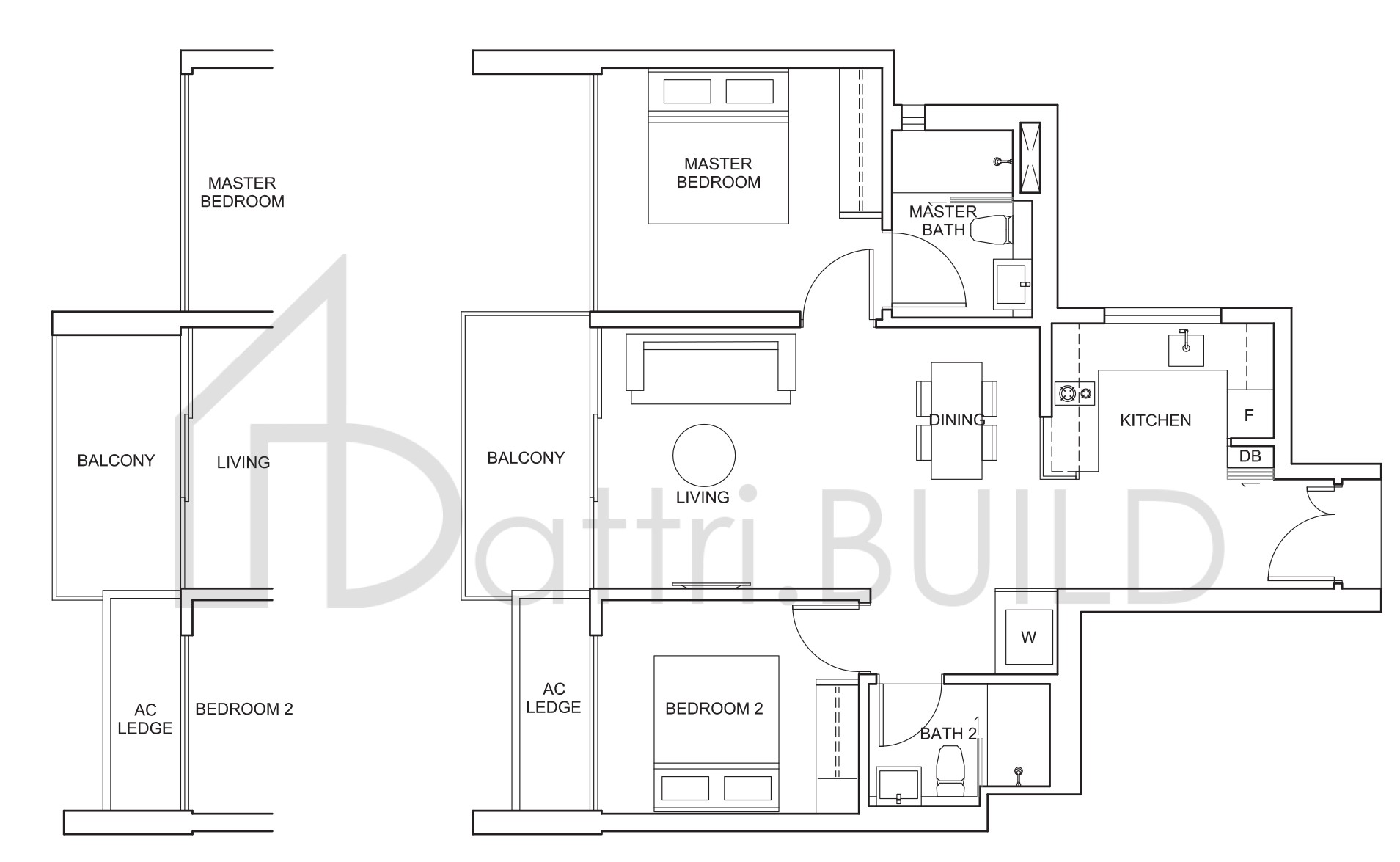 THE VENUE RESIDENCES B2a floorplan (watermarked)