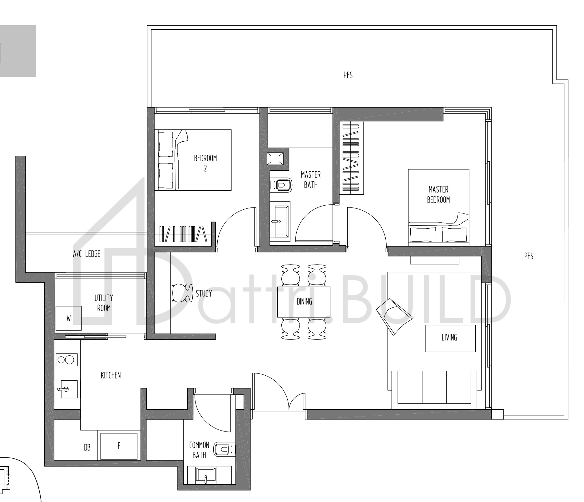 SENNETT RESIDENCE B13SG floorplan (watermarked)