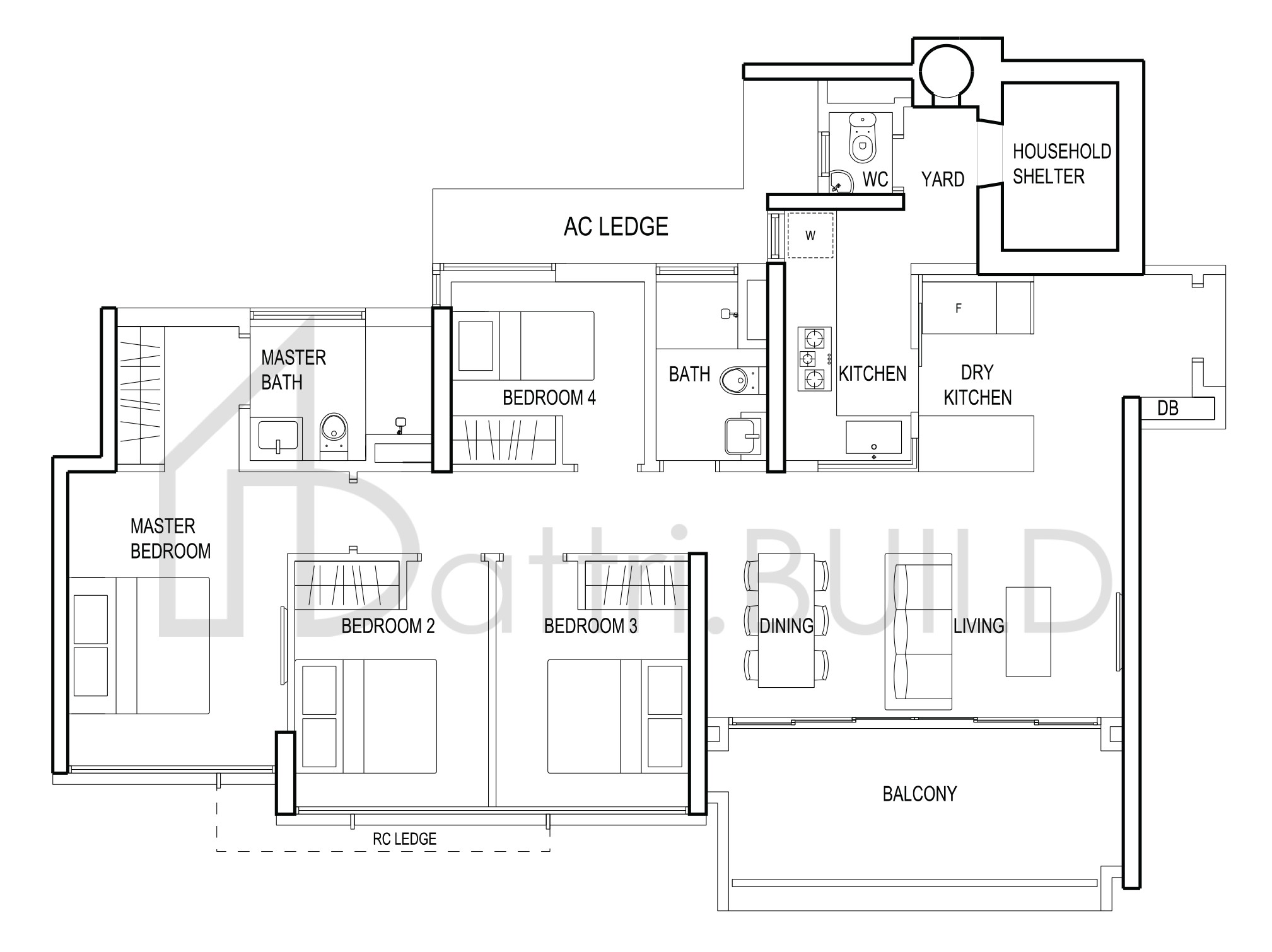 THE TERRACE C2 floorplan (watermarked)