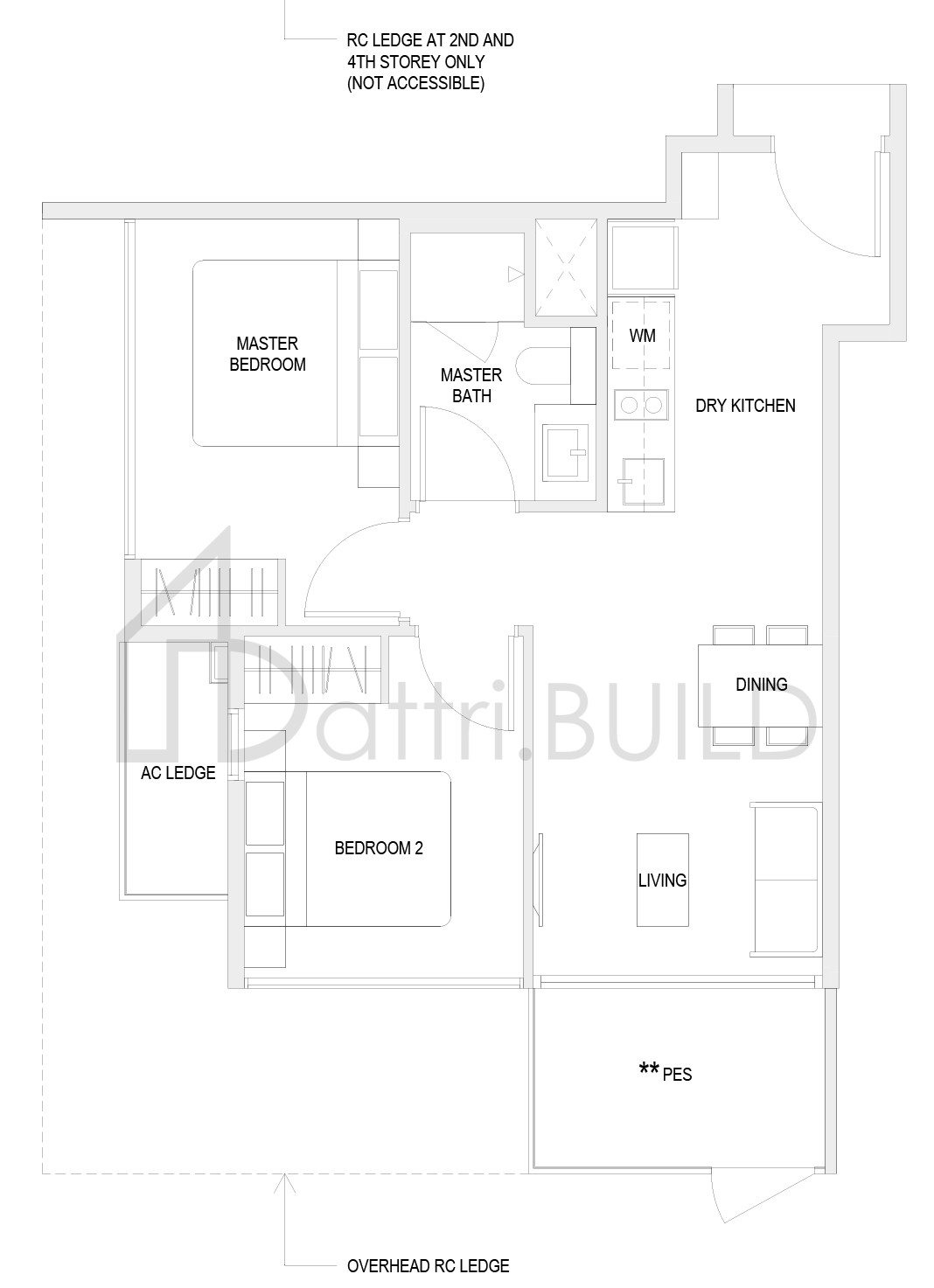 THE VERANDAH RESIDENCES B1P floorplan (watermarked)