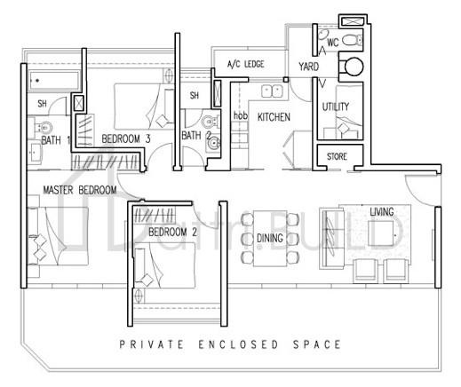 CAIRNHILL RESIDENCES C1 floorplan (watermarked)