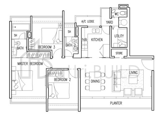 CAIRNHILL RESIDENCES C2 floorplan (watermarked)