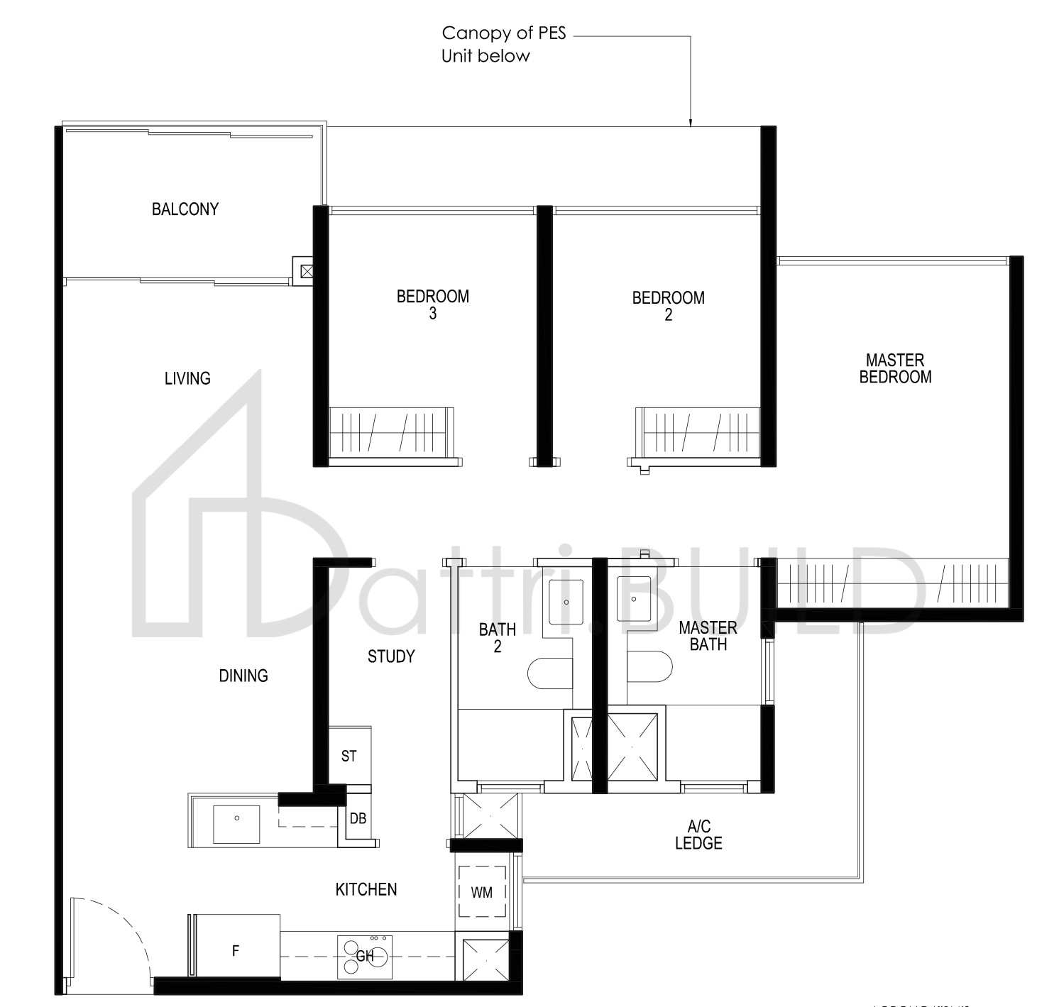 DAINTREE RESIDENCE C1a floorplan (watermarked)