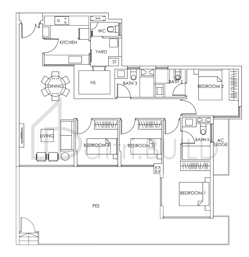 BEDOK RESIDENCES D3a (P) floorplan (watermarked)