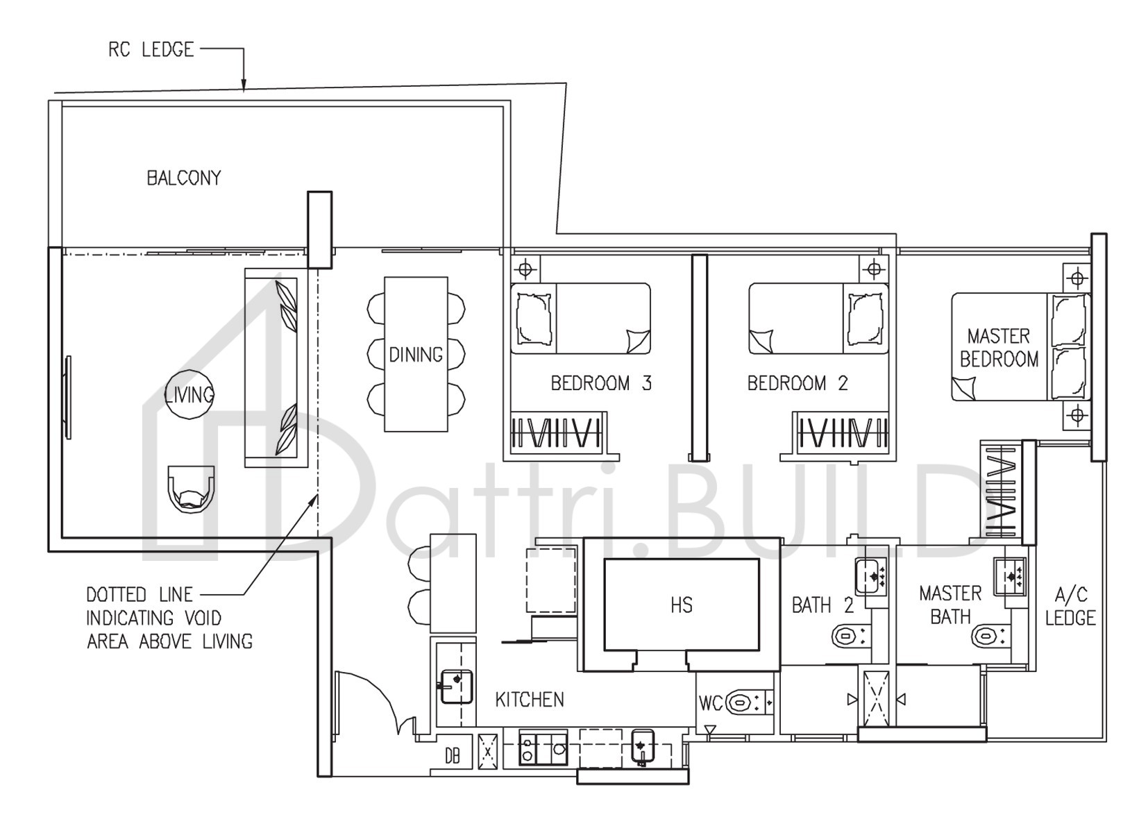 THE TRILINQ C2 floorplan (watermarked)