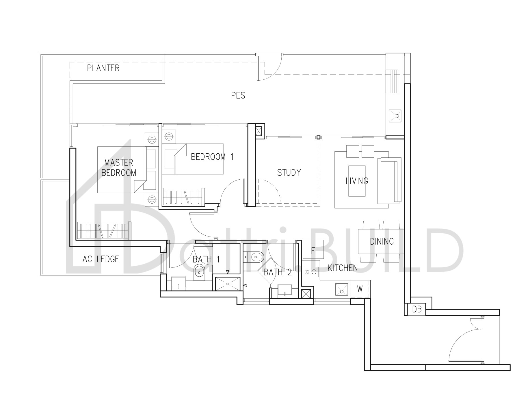EIGHT RIVERSUITES C2 PES floorplan (watermarked)