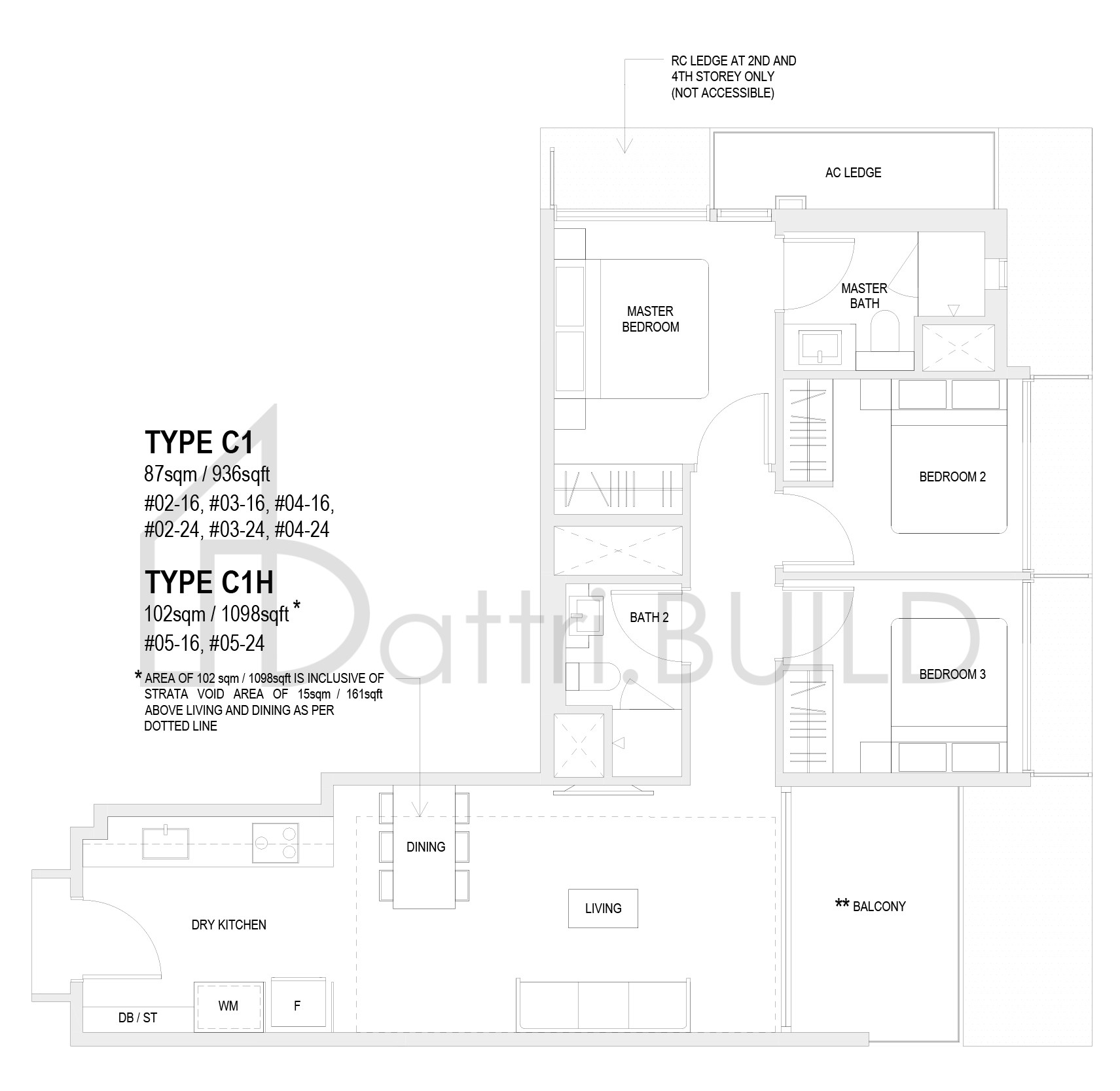 THE VERANDAH RESIDENCES C1 floorplan (watermarked)