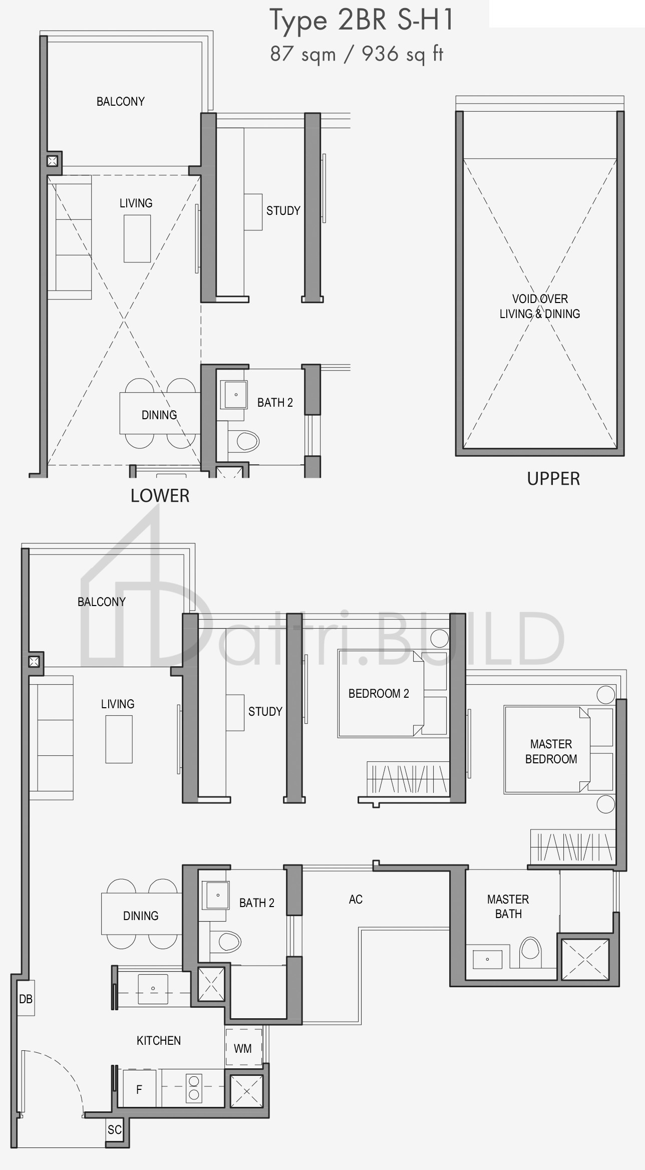 PARC BOTANNIA 2BRS-H1 floorplan (watermarked)