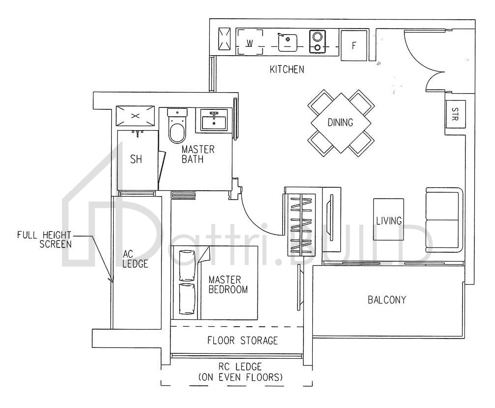 H2O RESIDENCES A1 floorplan (watermarked)