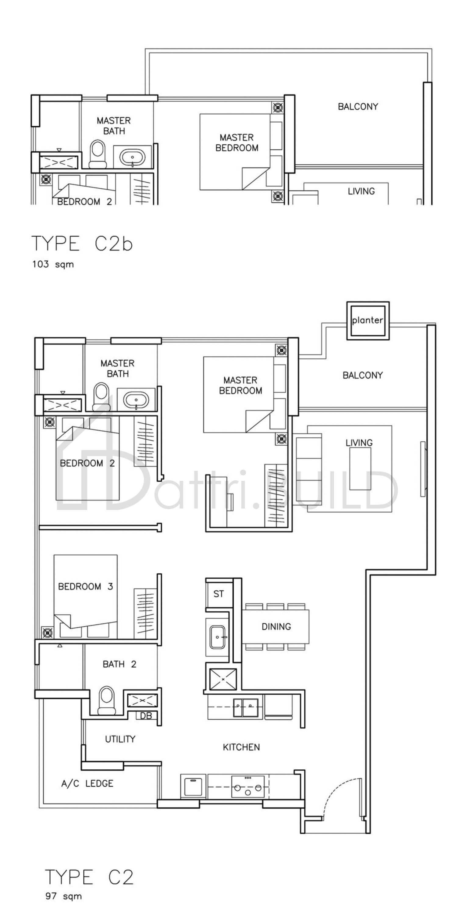 THE SANTORINI C2b floorplan (watermarked)