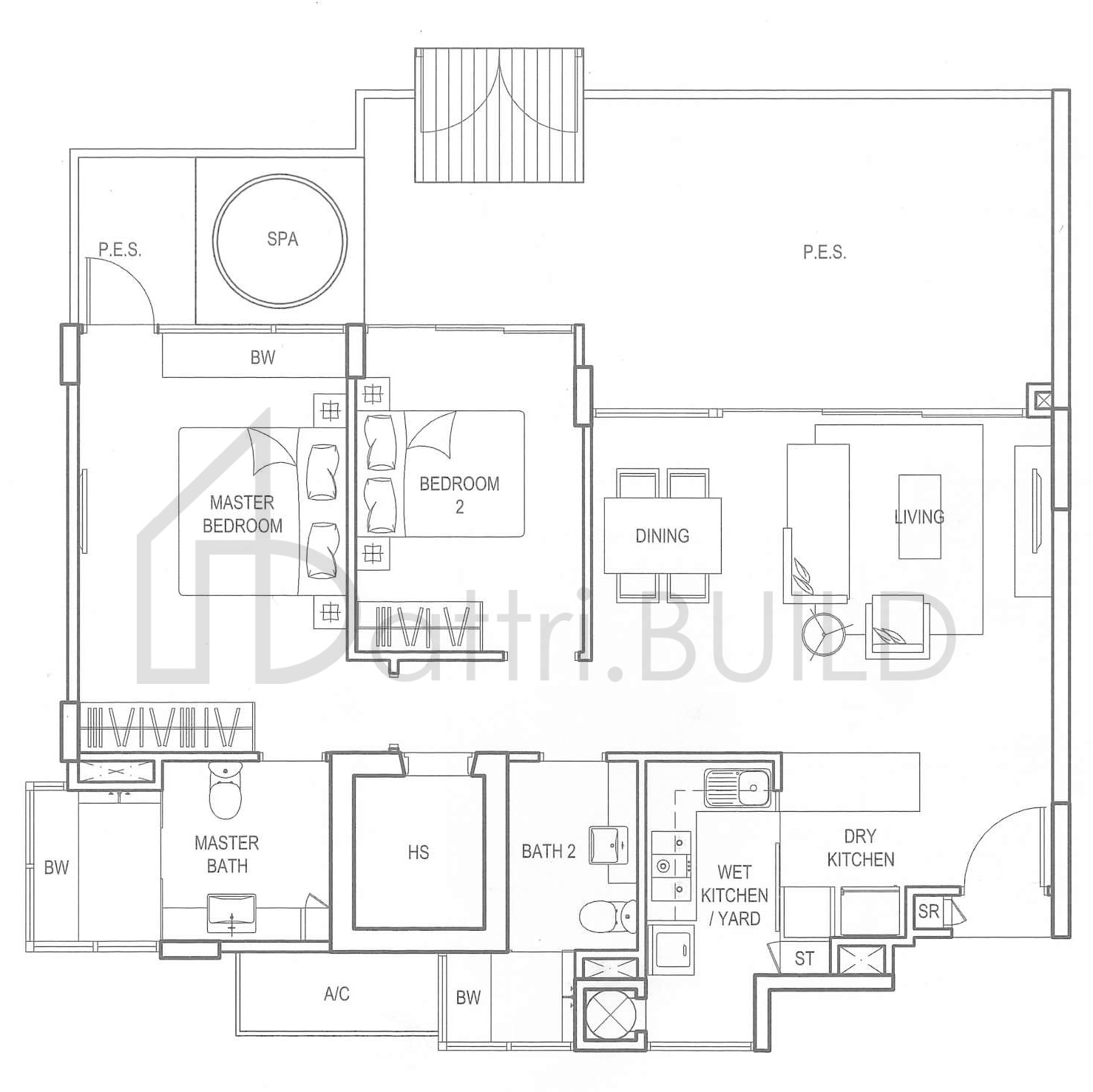CLEMENTIWOODS CONDOMINIUM B1bP floorplan (watermarked)