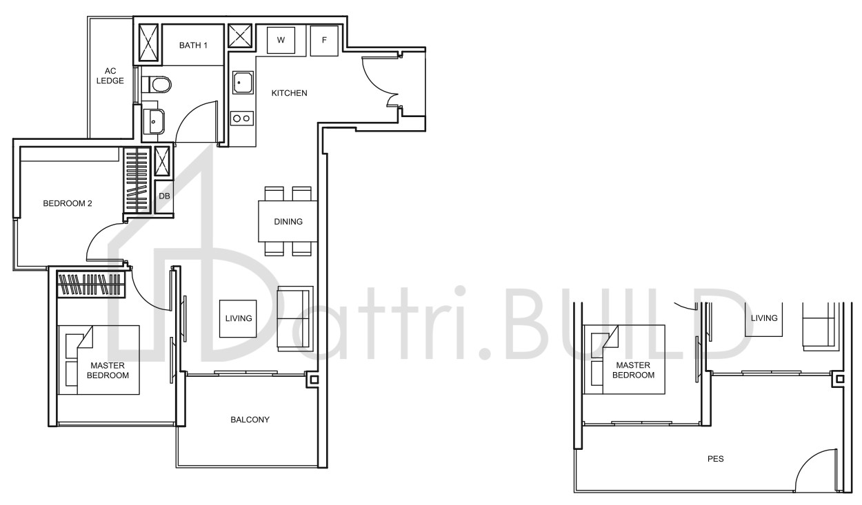 THE GLADES Bs1-P floorplan (watermarked)
