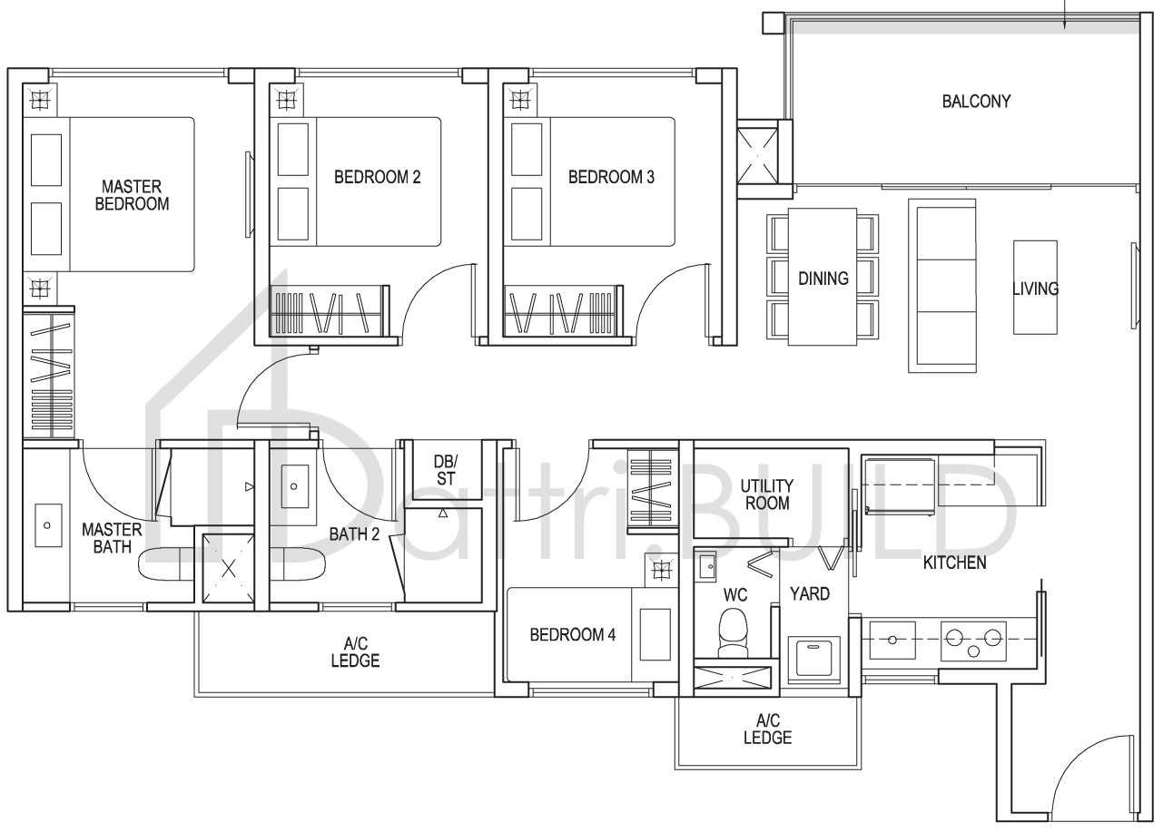 THE BROWNSTONE C2b floorplan (watermarked)