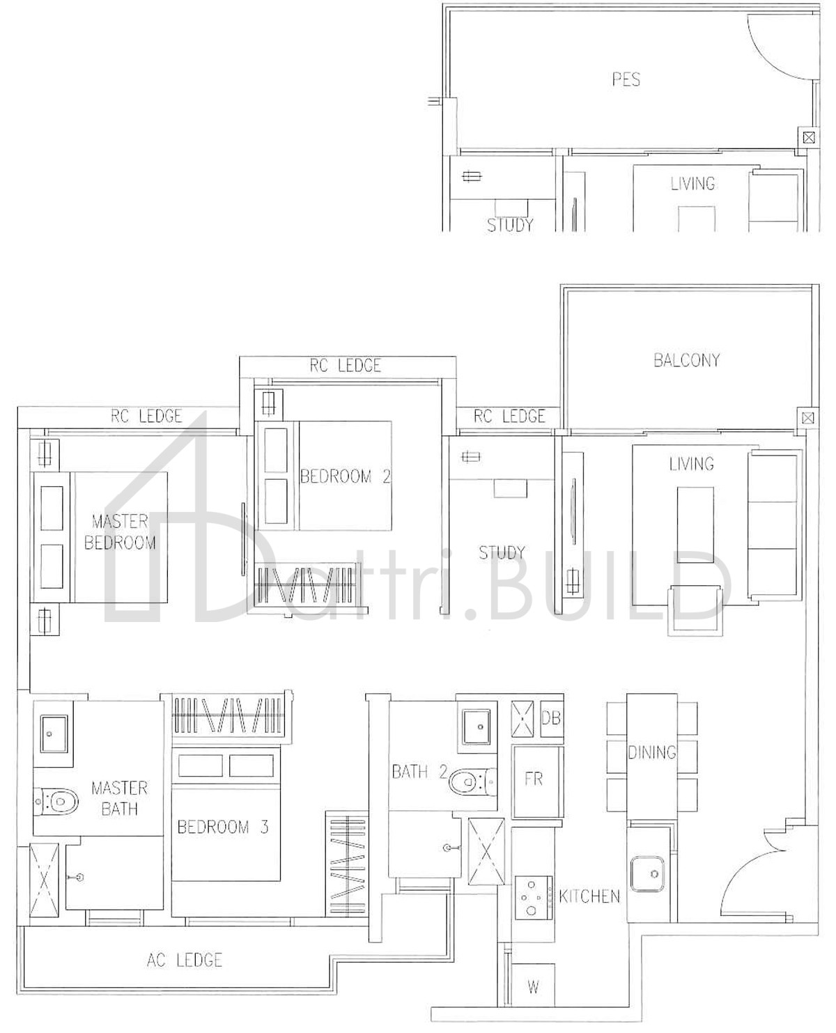 THE VISIONAIRE C3P floorplan (watermarked)