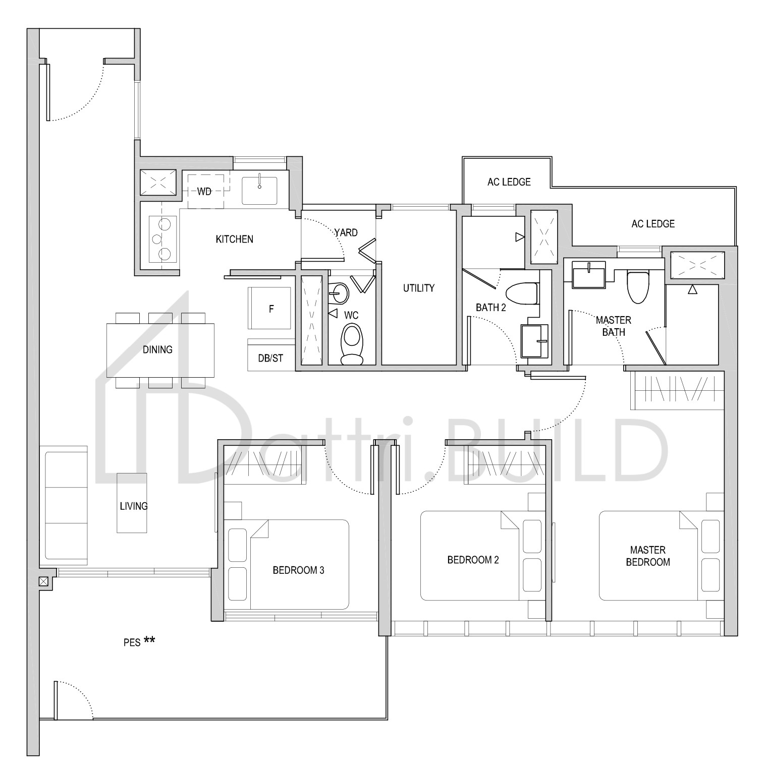 AFFINITY AT SERANGOON CP1(PES) floorplan (watermarked)