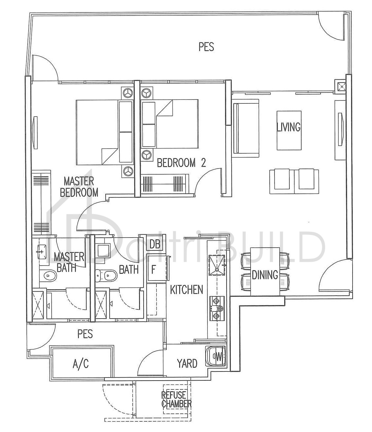 MY MANHATTAN B5-G1 floorplan (watermarked)