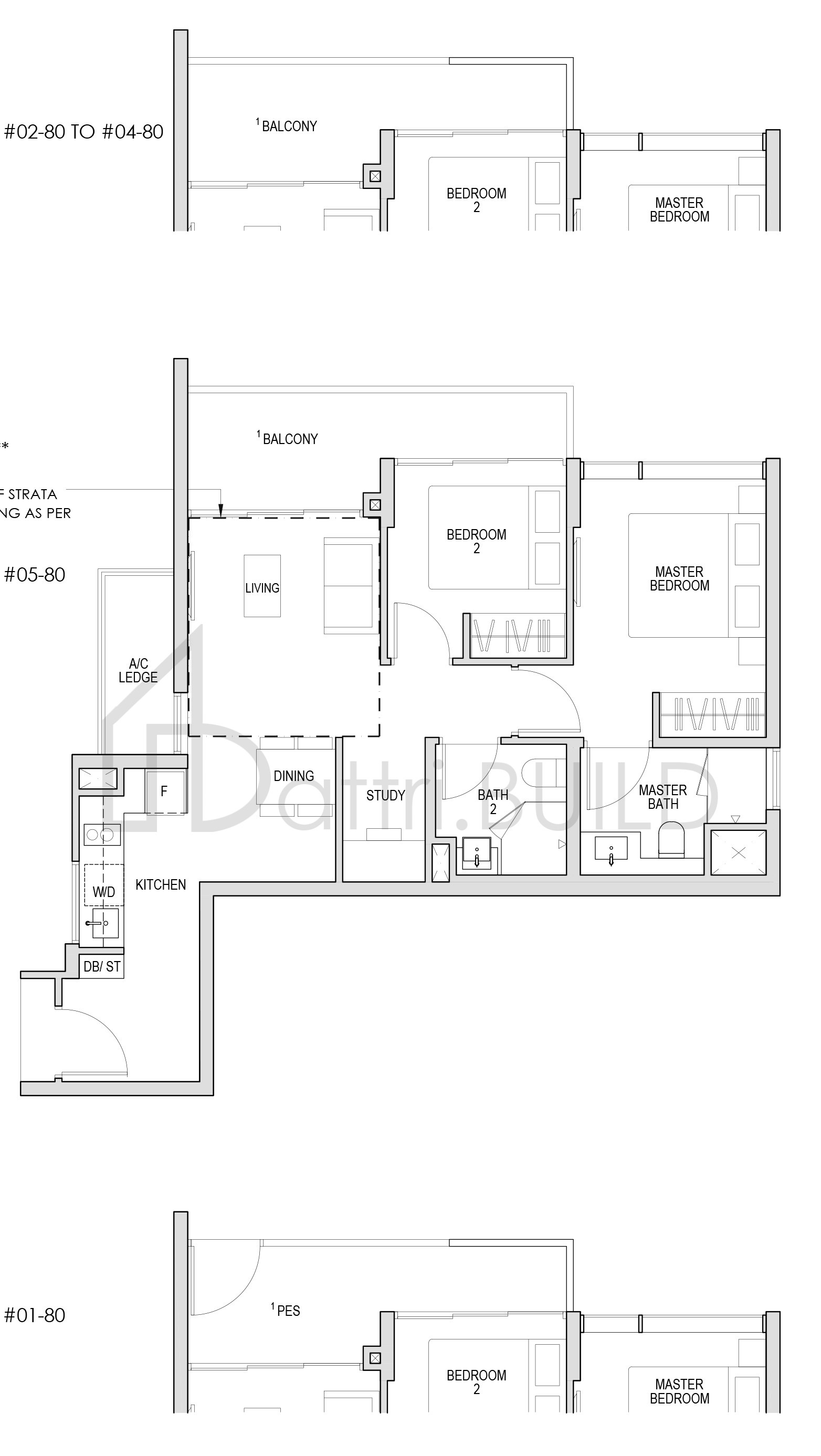 KENT RIDGE HILL RESIDENCES BS3 floorplan (watermarked)
