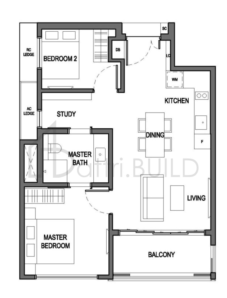 PARKSUITES B8 floorplan (watermarked)