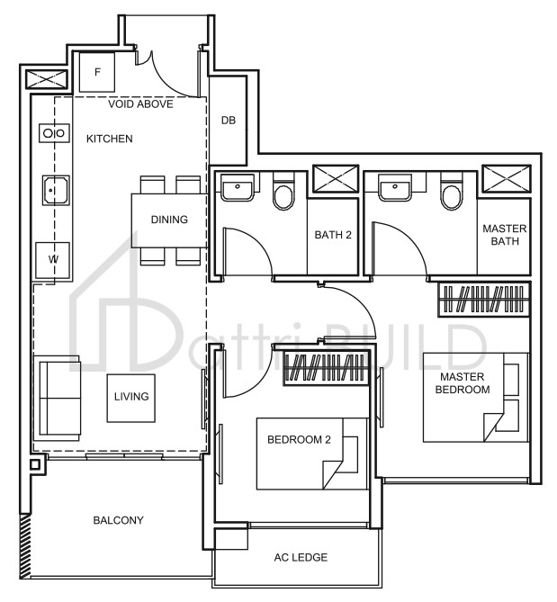 THE GLADES A3-L floorplan (watermarked)