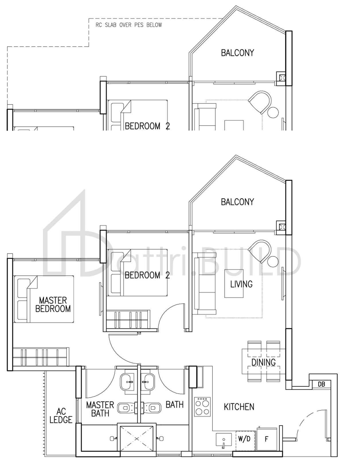 THE SKYWOODS 2S1 floorplan (watermarked)