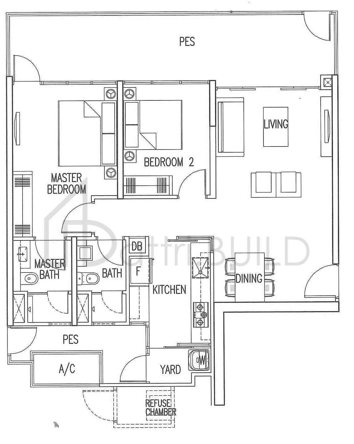 MY MANHATTAN B1-G1 floorplan (watermarked)