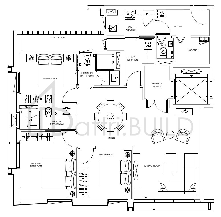 DALVEY HAUS B2-1 floorplan (watermarked)