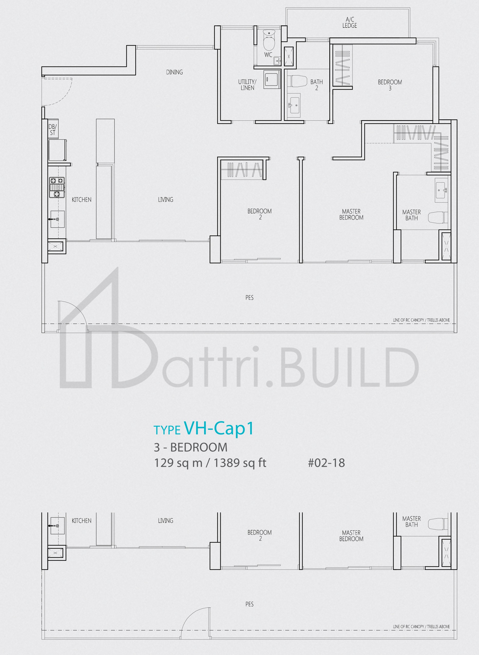 Q BAY RESIDENCES VH-Cap1 floorplan (watermarked)