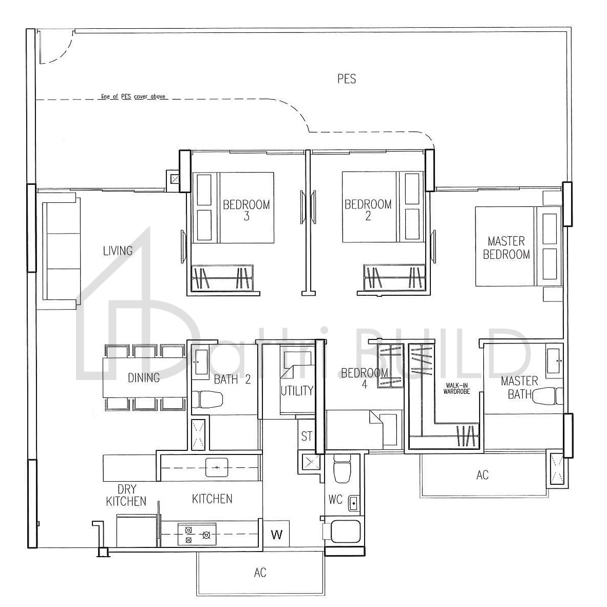 RIVERSOUND RESIDENCE D1p floorplan (watermarked)