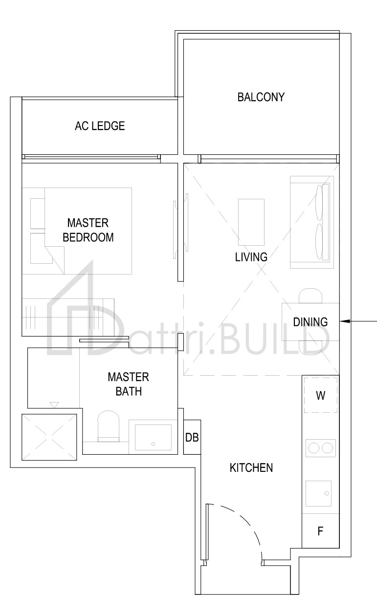 THE FLORENCE RESIDENCES 1B1(PH) floorplan (watermarked)