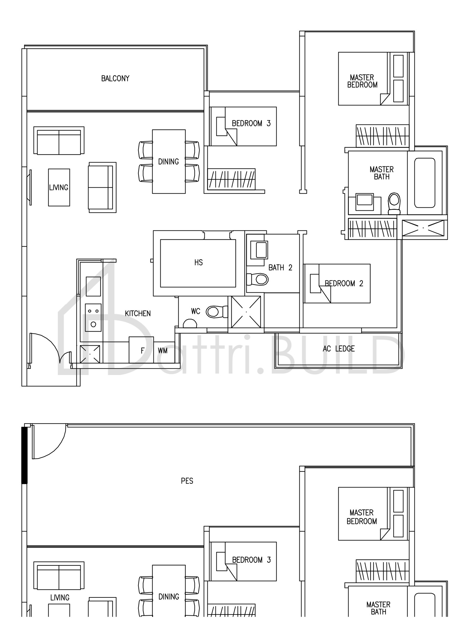 AUSTVILLE RESIDENCES B1P floorplan (watermarked)