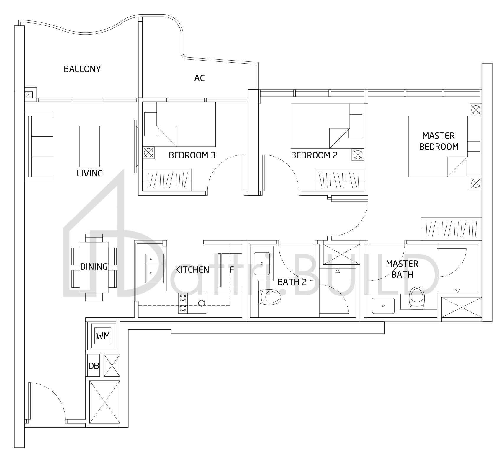 QUEENS PEAK C3 floorplan (watermarked)