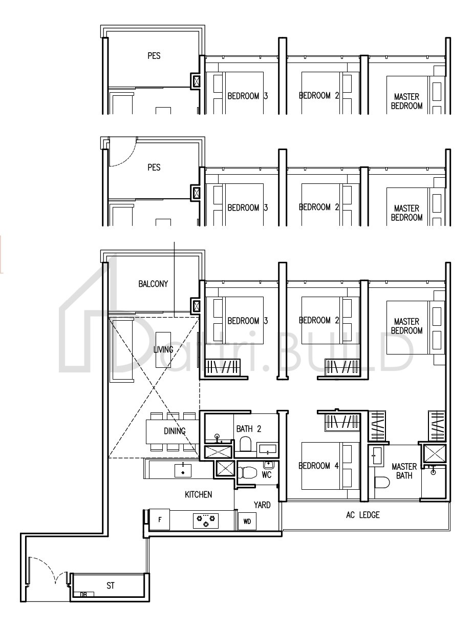 THE COMMODORE D1(PH) floorplan (watermarked)