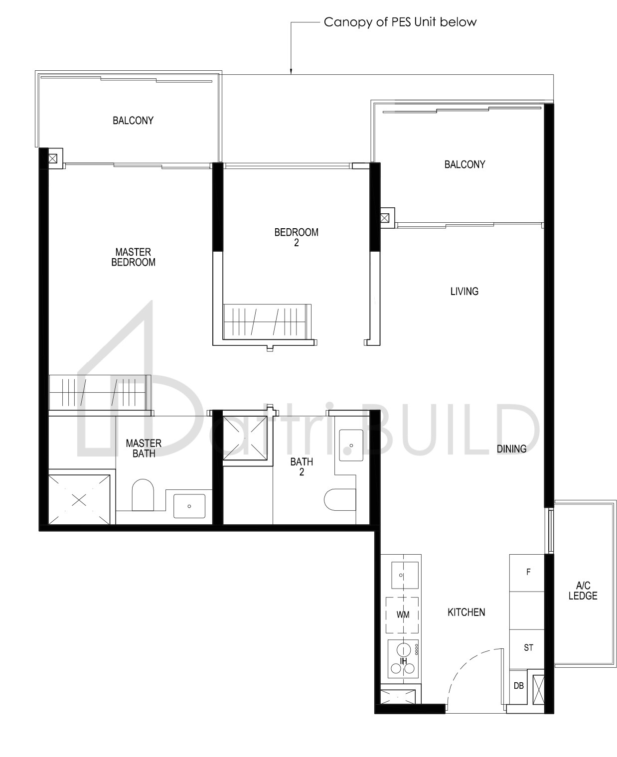 DAINTREE RESIDENCE B4f floorplan (watermarked)