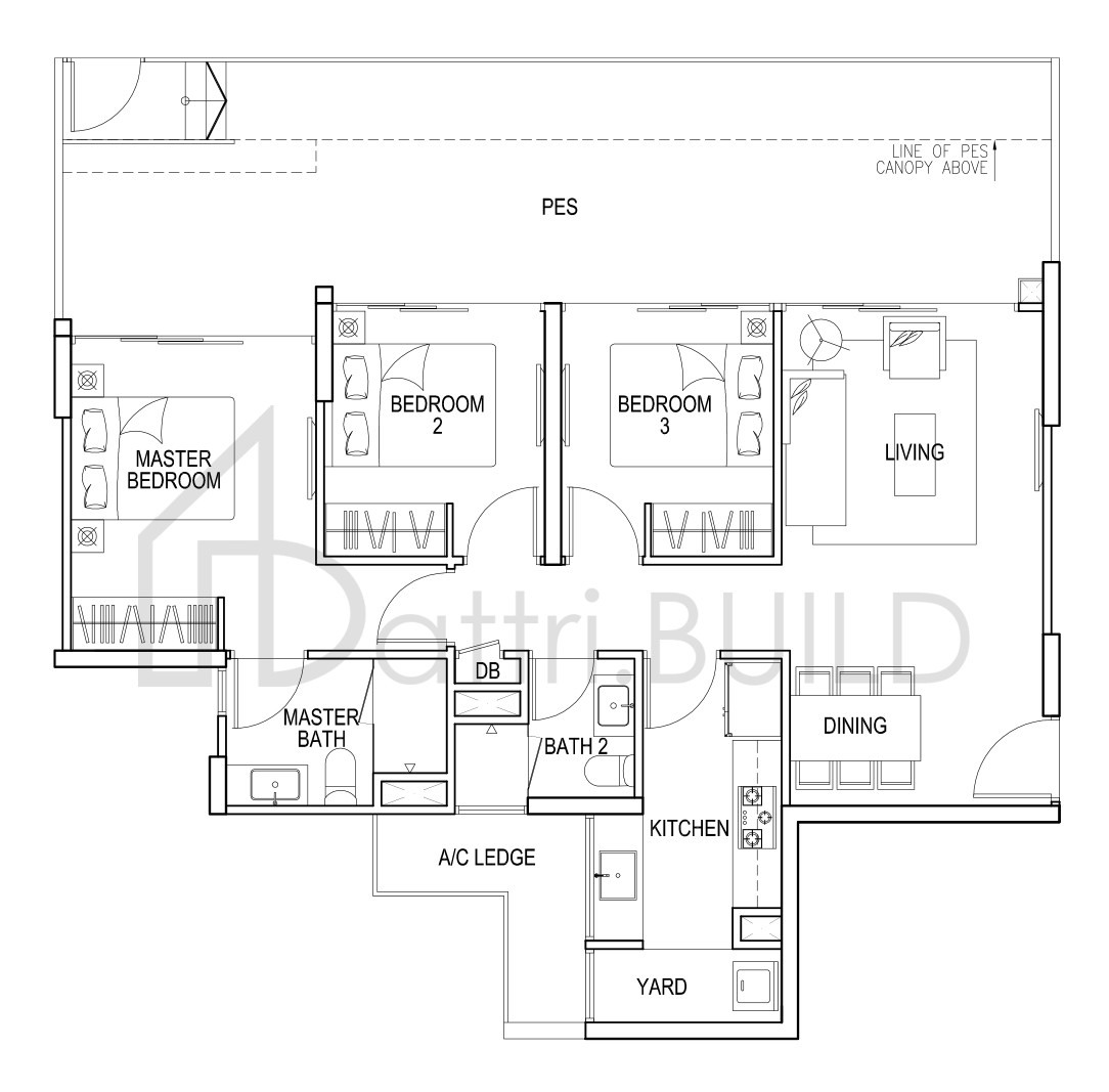 FLO RESIDENCE B1a1p floorplan (watermarked)