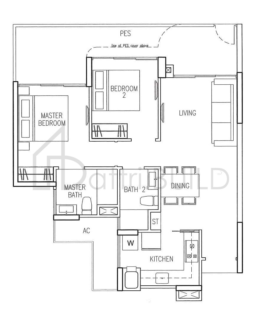 RIVERSOUND RESIDENCE B1ap floorplan (watermarked)