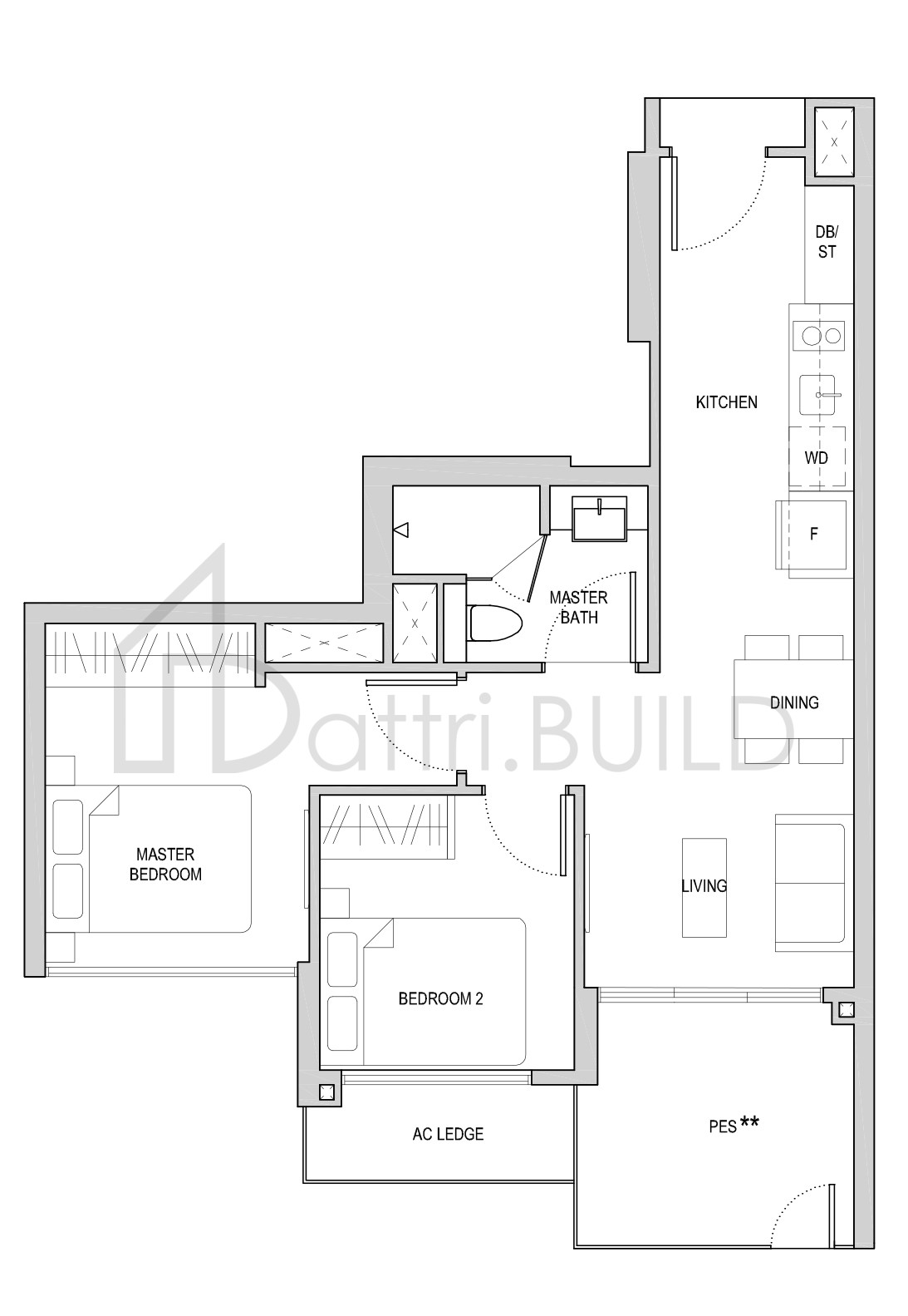 AFFINITY AT SERANGOON B1(PES) floorplan (watermarked)