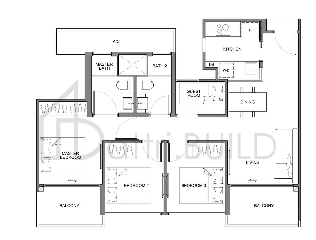 THE NAVIAN B4 floorplan (watermarked)