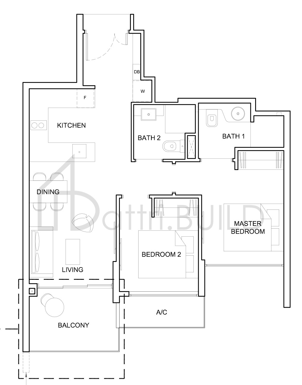 HIGH PARK RESIDENCES 2D4 floorplan (watermarked)