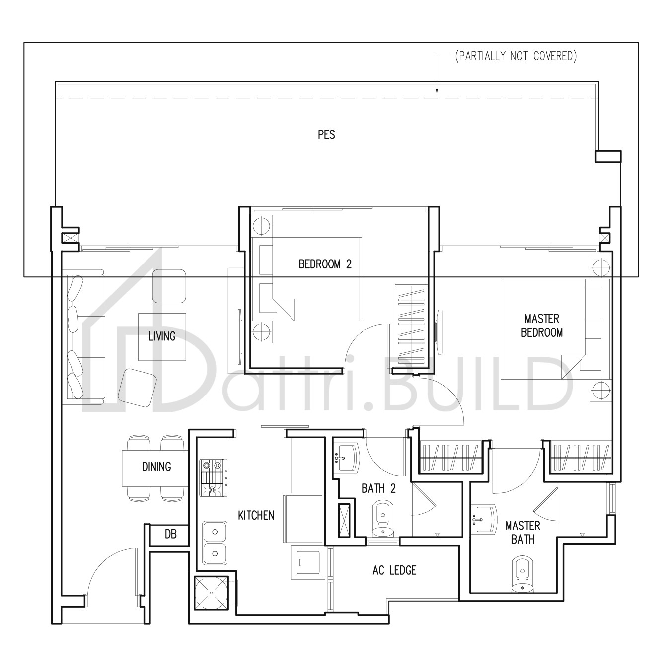 THE MILTONIA RESIDENCES B1-Ga floorplan (watermarked)