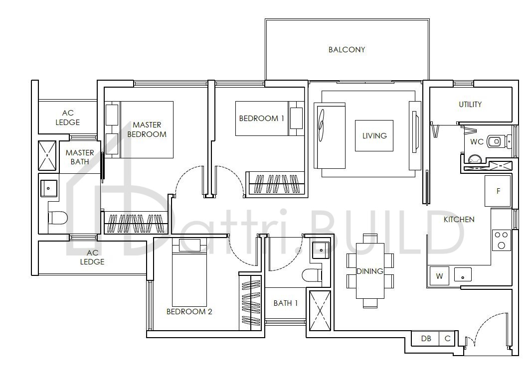 HIGHLINE RESIDENCES C1 floorplan (watermarked)