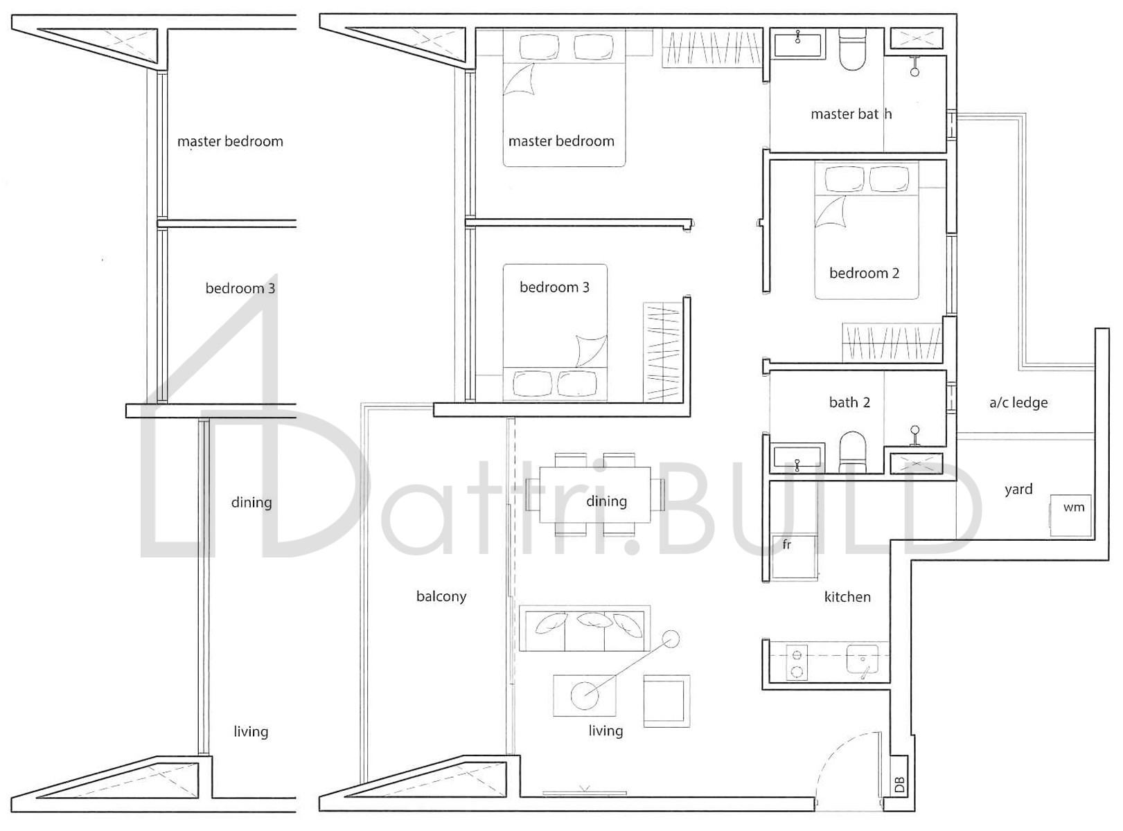 THE AMORE B1a floorplan (watermarked)