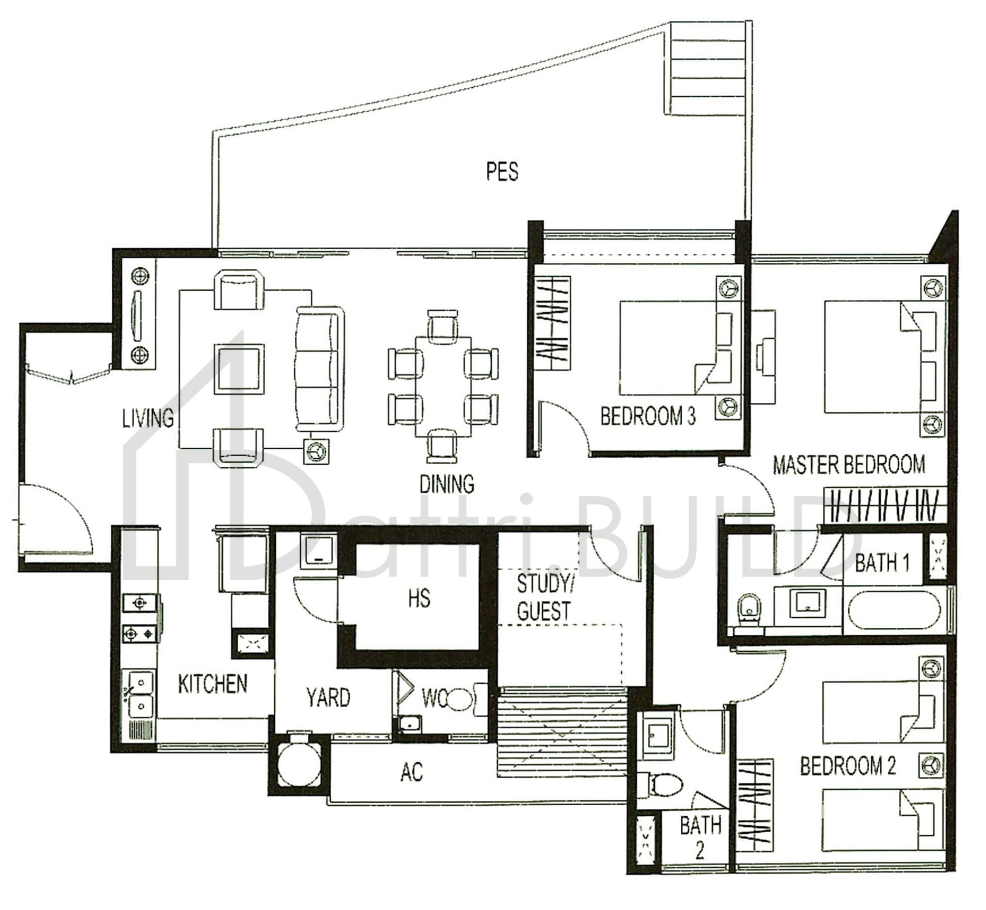 BELMOND GREEN D3p1 floorplan (watermarked)