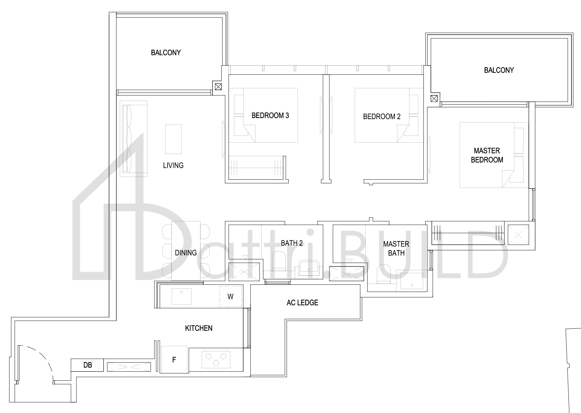 THE FLORENCE RESIDENCES 3C5a(b) floorplan (watermarked)