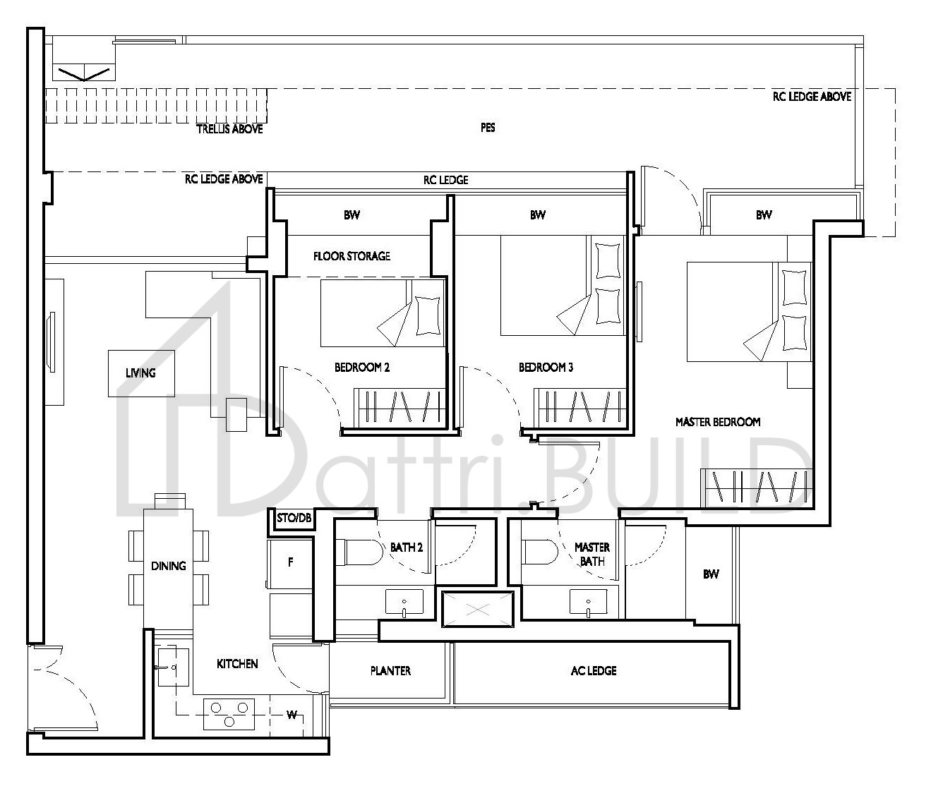 D'NEST C2a(P),C2a-1(P) floorplan (watermarked)