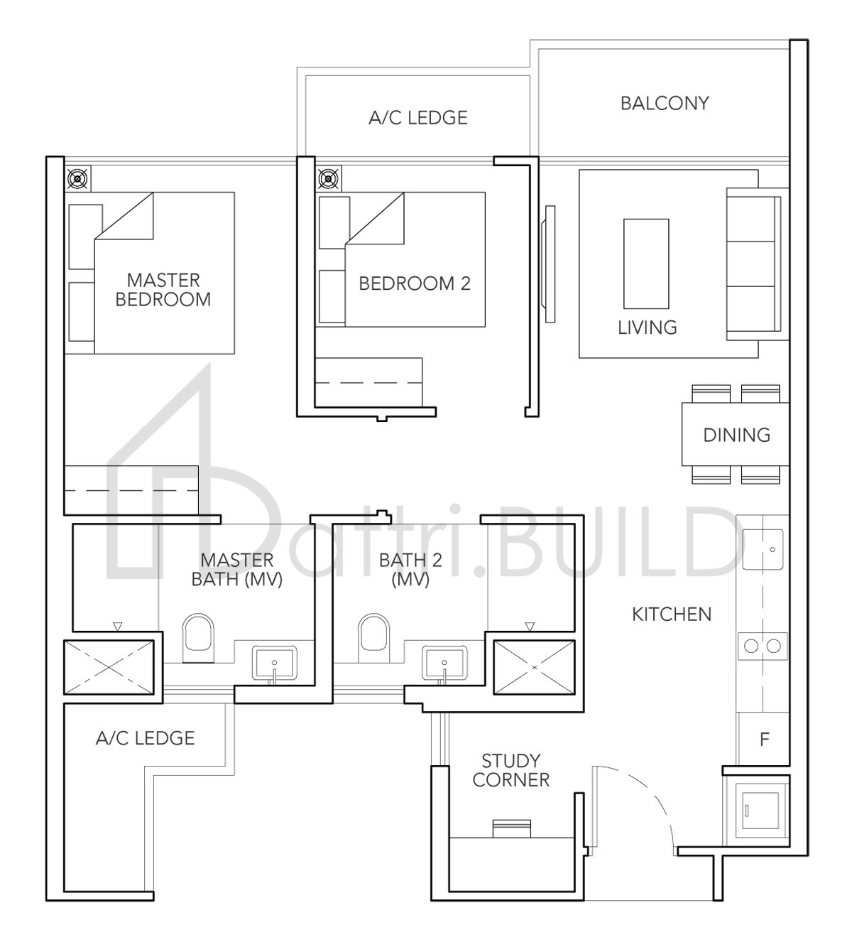 STURDEE RESIDENCES B3 floorplan (watermarked)