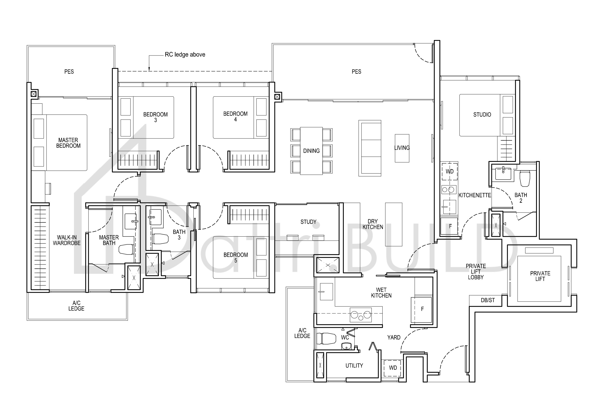THE TAPESTRY E1DKS(p) floorplan (watermarked)
