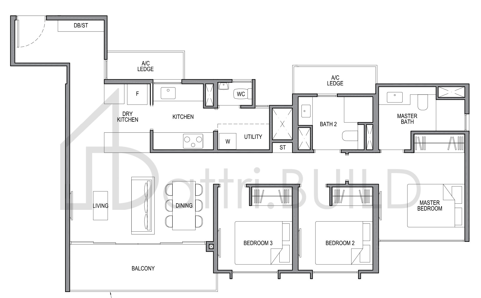 PARK COLONIAL 3D2b floorplan (watermarked)