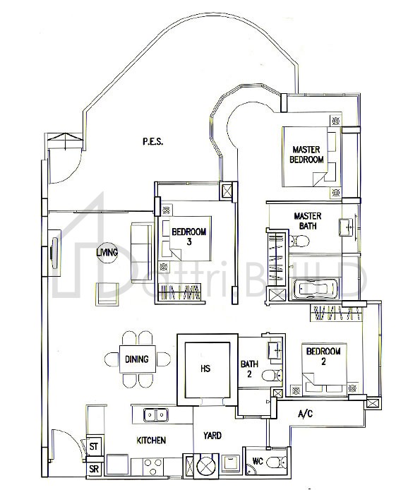 THE CALROSE B4aP floorplan (watermarked)