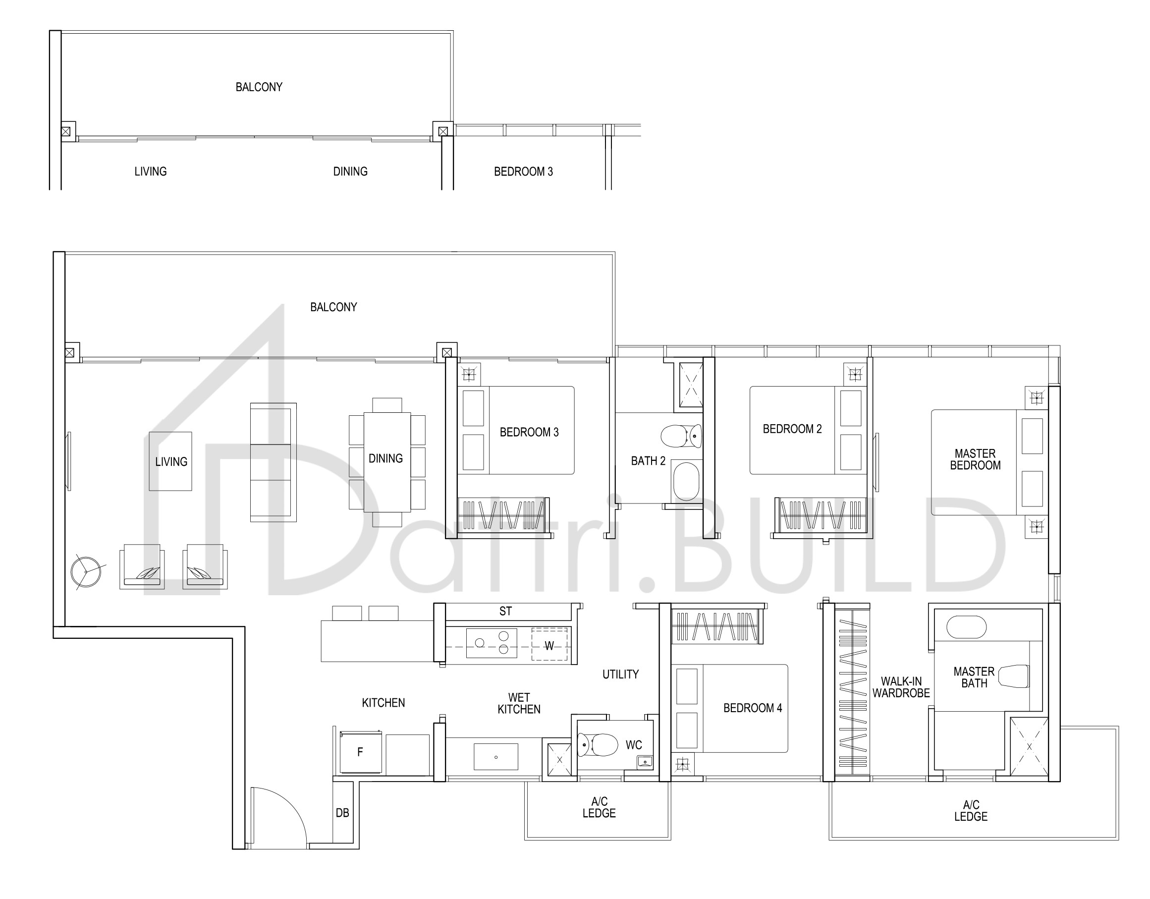 THE POIZ RESIDENCES H D1a(1) floorplan (watermarked)
